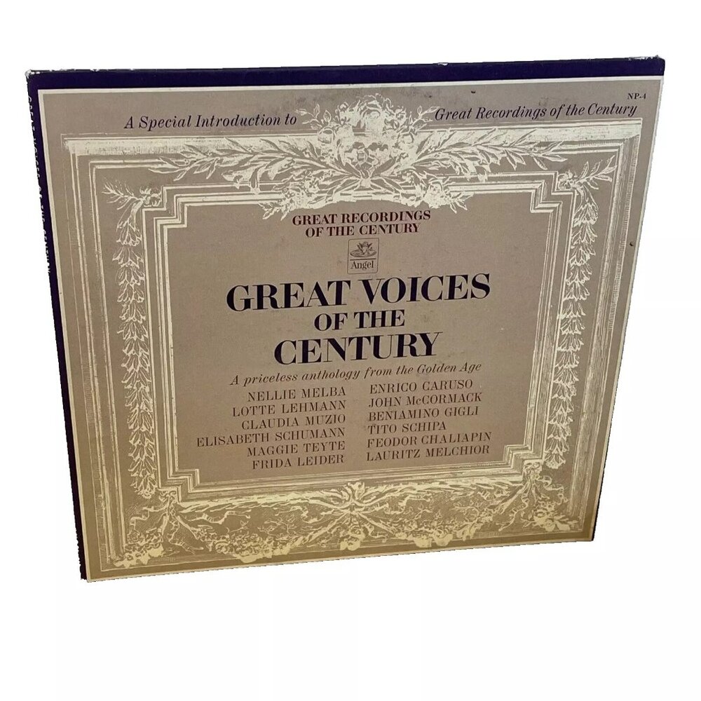 Various Great Voices Of The Century (Vinyl, 1964) Angel NP 4 VG+ LP Record Album